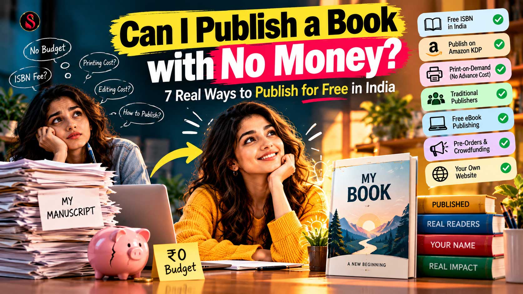 Can I Publish a Book With No Money? 7 Real Ways to Publish for Free in India